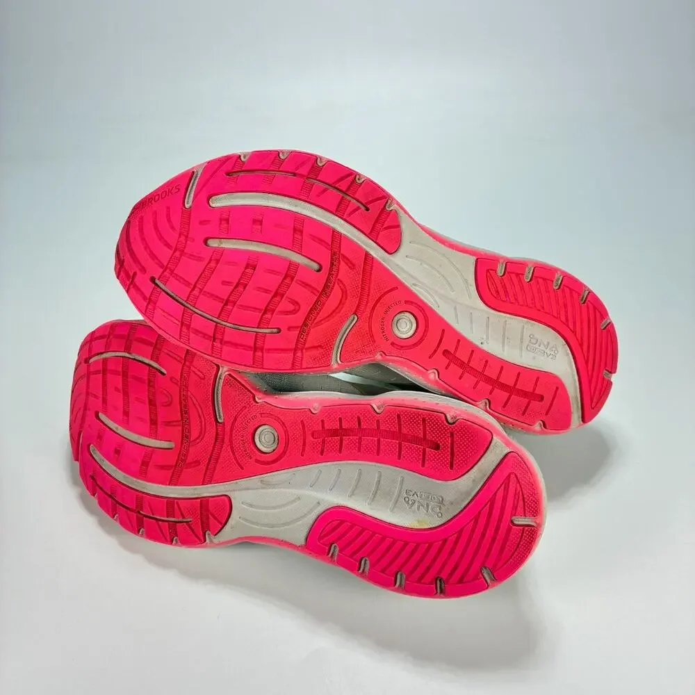 Brooks Glycerin StealthFit 20 Gray Pink Running Shoes 1203721B06 Women's Size 9